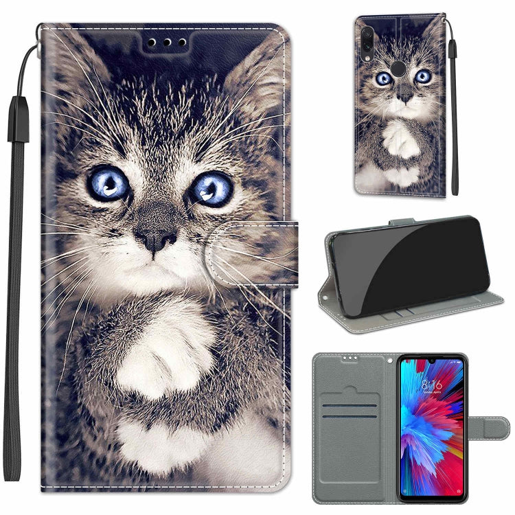 Voltage Coloured Drawing Magnetic Clasp Horizontal Flip PU Leather Case with Holder & Card Slots, For Xiaomi Redmi Note 7