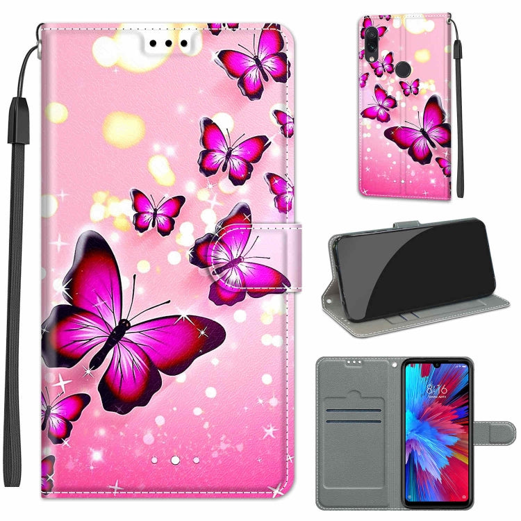 Voltage Coloured Drawing Magnetic Clasp Horizontal Flip PU Leather Case with Holder & Card Slots, For Xiaomi Redmi Note 7