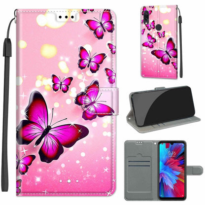 Voltage Coloured Drawing Magnetic Clasp Horizontal Flip PU Leather Case with Holder & Card Slots, For Xiaomi Redmi Note 7