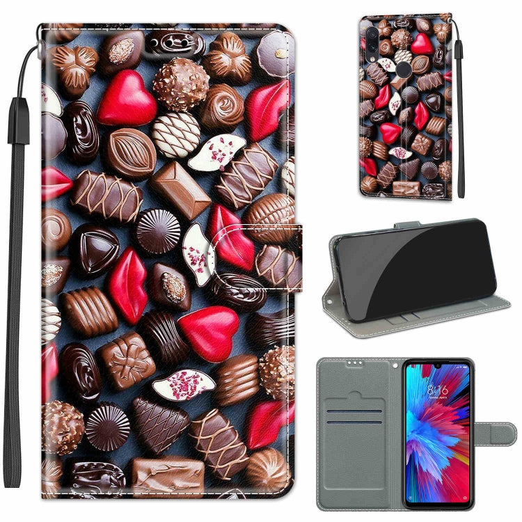 Voltage Coloured Drawing Magnetic Clasp Horizontal Flip PU Leather Case with Holder & Card Slots, For Xiaomi Redmi Note 7