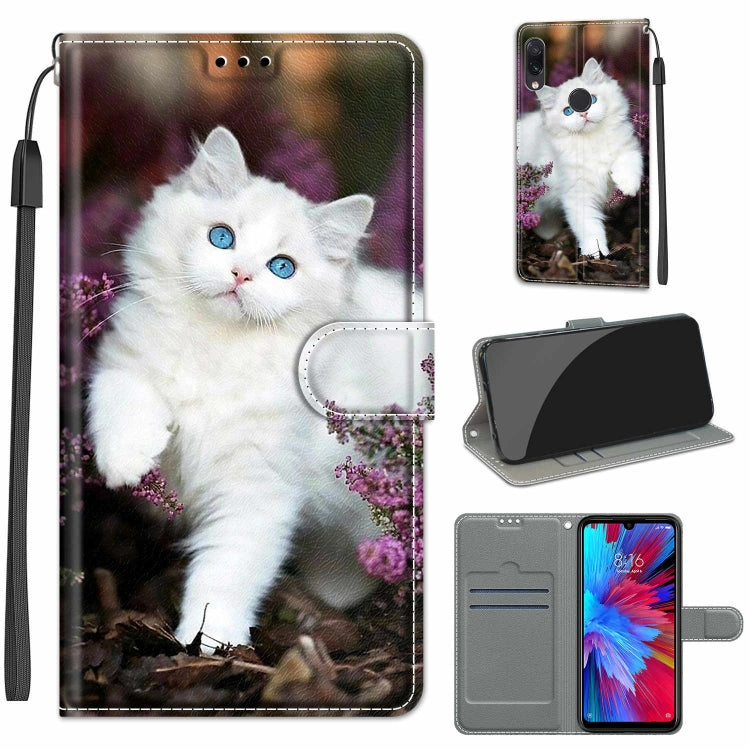 Voltage Coloured Drawing Magnetic Clasp Horizontal Flip PU Leather Case with Holder & Card Slots, For Xiaomi Redmi Note 7