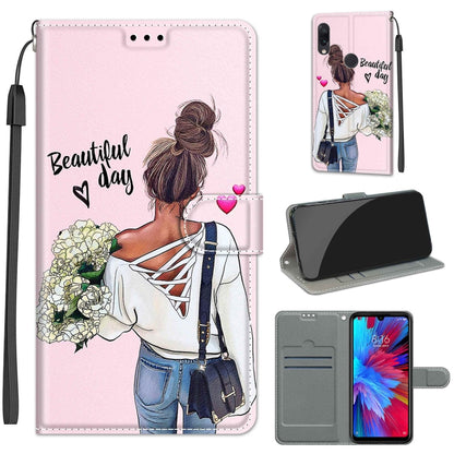 Voltage Coloured Drawing Magnetic Clasp Horizontal Flip PU Leather Case with Holder & Card Slots, For Xiaomi Redmi Note 7
