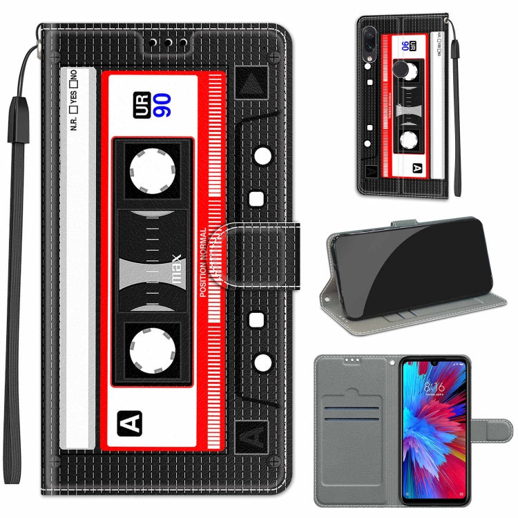 Voltage Coloured Drawing Magnetic Clasp Horizontal Flip PU Leather Case with Holder & Card Slots, For Xiaomi Redmi Note 7