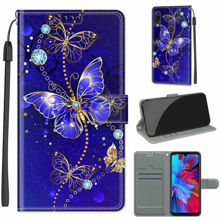 Voltage Coloured Drawing Magnetic Clasp Horizontal Flip PU Leather Case with Holder & Card Slots, For Xiaomi Redmi Note 7