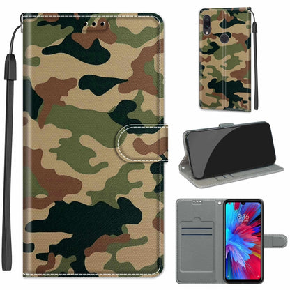 Voltage Coloured Drawing Magnetic Clasp Horizontal Flip PU Leather Case with Holder & Card Slots, For Xiaomi Redmi Note 7
