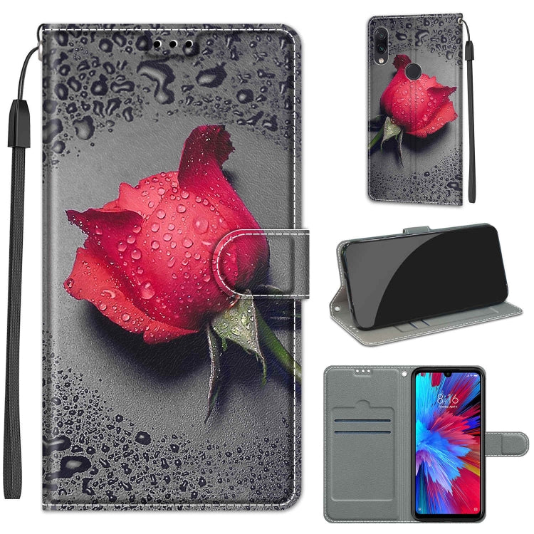Voltage Coloured Drawing Magnetic Clasp Horizontal Flip PU Leather Case with Holder & Card Slots, For Xiaomi Redmi Note 7