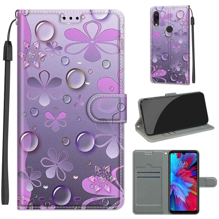 Voltage Coloured Drawing Magnetic Clasp Horizontal Flip PU Leather Case with Holder & Card Slots, For Xiaomi Redmi Note 7