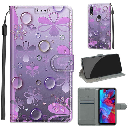 Voltage Coloured Drawing Magnetic Clasp Horizontal Flip PU Leather Case with Holder & Card Slots, For Xiaomi Redmi Note 7