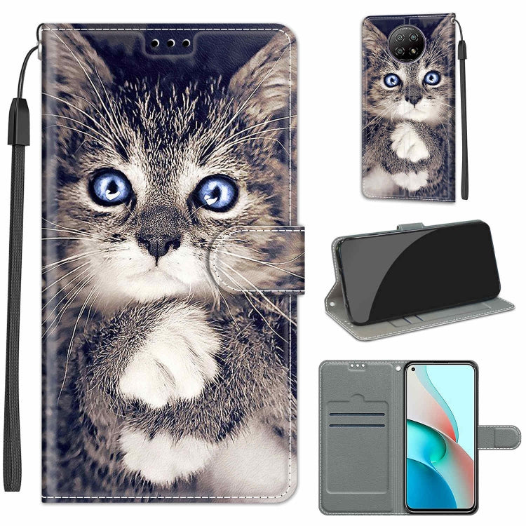 Voltage Coloured Drawing Magnetic Clasp Horizontal Flip PU Leather Case with Holder & Card Slots, For Xiaomi Redmi Note 9 5G/ 9T