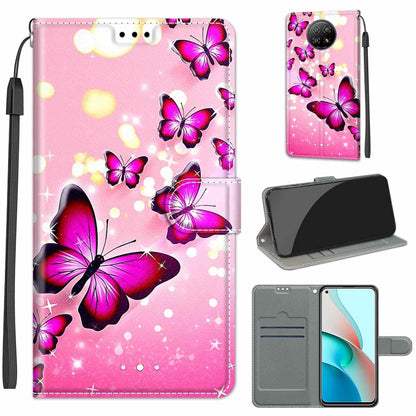Voltage Coloured Drawing Magnetic Clasp Horizontal Flip PU Leather Case with Holder & Card Slots, For Xiaomi Redmi Note 9 5G/ 9T