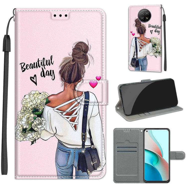 Voltage Coloured Drawing Magnetic Clasp Horizontal Flip PU Leather Case with Holder & Card Slots, For Xiaomi Redmi Note 9 5G/ 9T