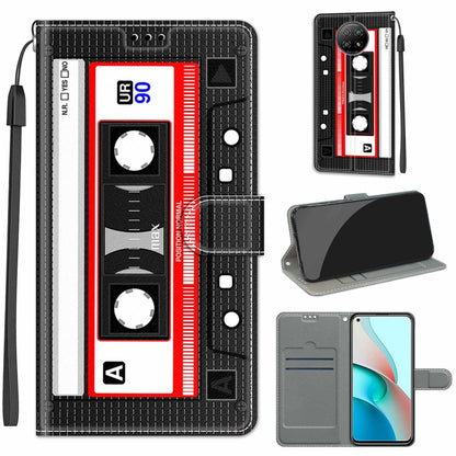 Voltage Coloured Drawing Magnetic Clasp Horizontal Flip PU Leather Case with Holder & Card Slots, For Xiaomi Redmi Note 9 5G/ 9T