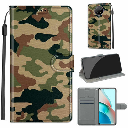 Voltage Coloured Drawing Magnetic Clasp Horizontal Flip PU Leather Case with Holder & Card Slots, For Xiaomi Redmi Note 9 5G/ 9T