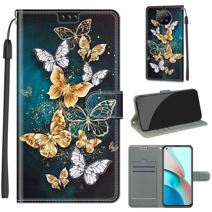 Voltage Coloured Drawing Magnetic Clasp Horizontal Flip PU Leather Case with Holder & Card Slots, For Xiaomi Redmi Note 9 5G/ 9T