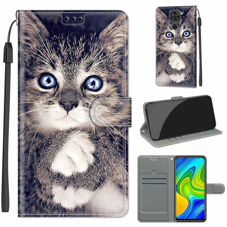 Voltage Coloured Drawing Magnetic Clasp Horizontal Flip PU Leather Case with Holder & Card Slots, For Xiaomi Redmi Note 9/Redmi 10X 4G
