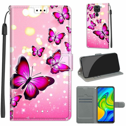 Voltage Coloured Drawing Magnetic Clasp Horizontal Flip PU Leather Case with Holder & Card Slots, For Xiaomi Redmi Note 9/Redmi 10X 4G