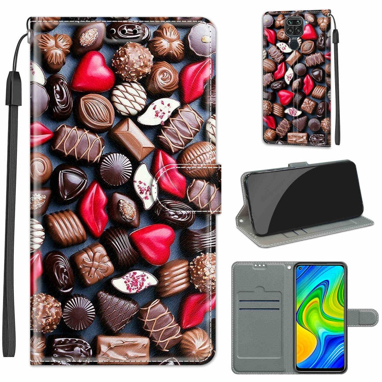 Voltage Coloured Drawing Magnetic Clasp Horizontal Flip PU Leather Case with Holder & Card Slots, For Xiaomi Redmi Note 9/Redmi 10X 4G