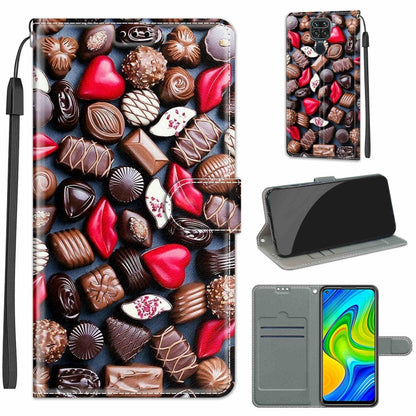 Voltage Coloured Drawing Magnetic Clasp Horizontal Flip PU Leather Case with Holder & Card Slots, For Xiaomi Redmi Note 9/Redmi 10X 4G