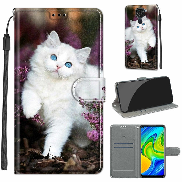 Voltage Coloured Drawing Magnetic Clasp Horizontal Flip PU Leather Case with Holder & Card Slots, For Xiaomi Redmi Note 9/Redmi 10X 4G