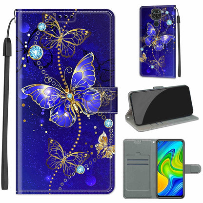 Voltage Coloured Drawing Magnetic Clasp Horizontal Flip PU Leather Case with Holder & Card Slots, For Xiaomi Redmi Note 9/Redmi 10X 4G