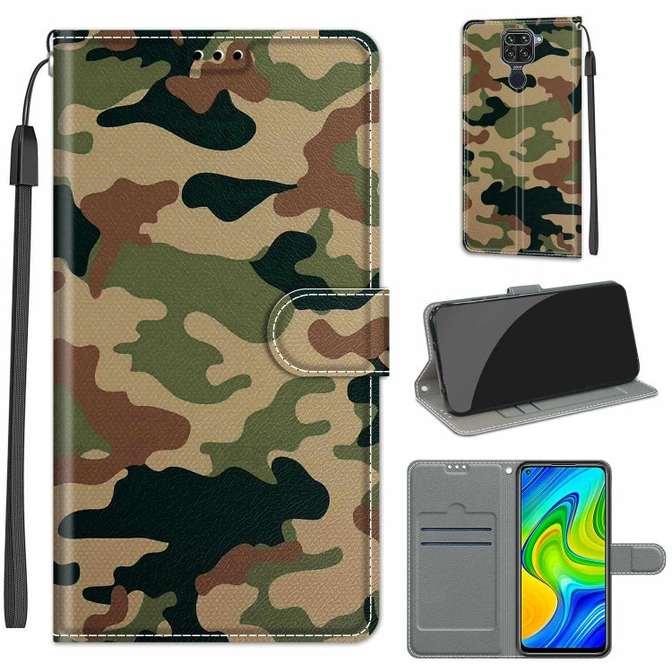Voltage Coloured Drawing Magnetic Clasp Horizontal Flip PU Leather Case with Holder & Card Slots, For Xiaomi Redmi Note 9/Redmi 10X 4G