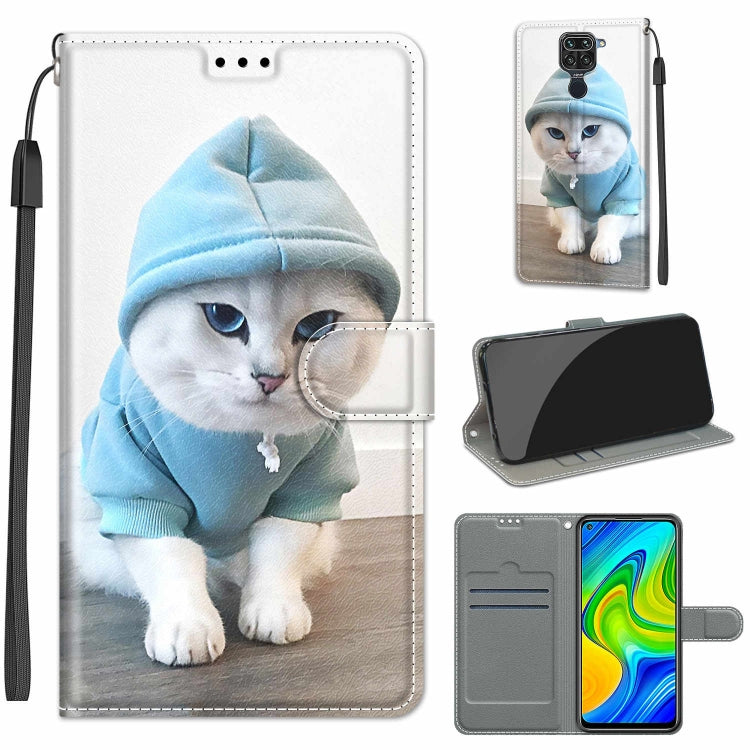 Voltage Coloured Drawing Magnetic Clasp Horizontal Flip PU Leather Case with Holder & Card Slots, For Xiaomi Redmi Note 9/Redmi 10X 4G