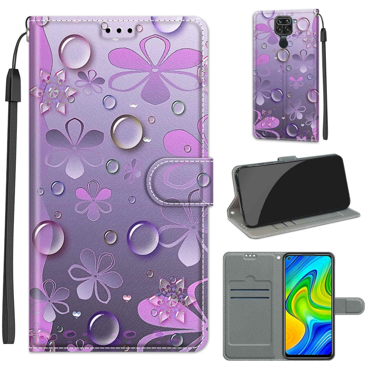 Voltage Coloured Drawing Magnetic Clasp Horizontal Flip PU Leather Case with Holder & Card Slots, For Xiaomi Redmi Note 9/Redmi 10X 4G