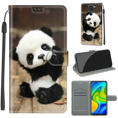 Voltage Coloured Drawing Magnetic Clasp Horizontal Flip PU Leather Case with Holder & Card Slots, For Xiaomi Redmi Note 9/Redmi 10X 4G