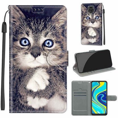 Voltage Coloured Drawing Magnetic Clasp Horizontal Flip PU Leather Case with Holder & Card Slots, For Xiaomi Redmi Note 9S/9 Pro