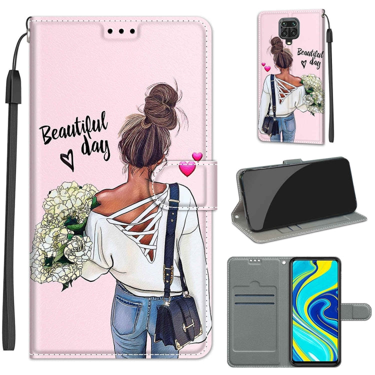 Voltage Coloured Drawing Magnetic Clasp Horizontal Flip PU Leather Case with Holder & Card Slots, For Xiaomi Redmi Note 9S/9 Pro