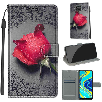 Voltage Coloured Drawing Magnetic Clasp Horizontal Flip PU Leather Case with Holder & Card Slots, For Xiaomi Redmi Note 9S/9 Pro