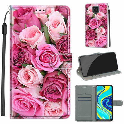 Voltage Coloured Drawing Magnetic Clasp Horizontal Flip PU Leather Case with Holder & Card Slots, For Xiaomi Redmi Note 9S/9 Pro
