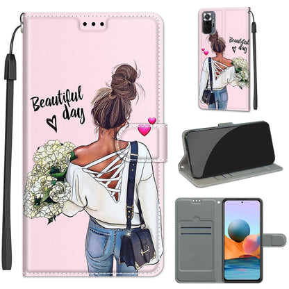 Voltage Coloured Drawing Magnetic Clasp Horizontal Flip PU Leather Case with Holder & Card Slots, For Xiaomi Redmi Note 10 Pro Max/10 Pro