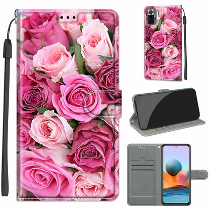 Voltage Coloured Drawing Magnetic Clasp Horizontal Flip PU Leather Case with Holder & Card Slots, For Xiaomi Redmi Note 10 Pro Max/10 Pro
