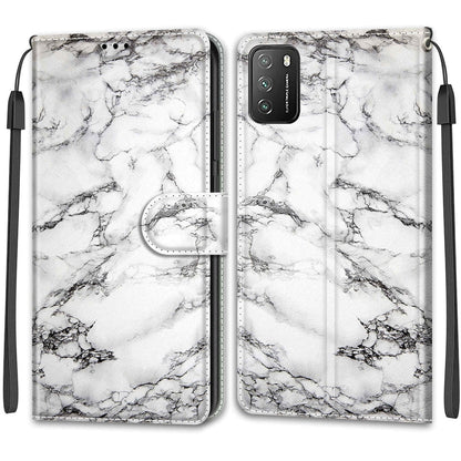 Voltage Coloured Drawing Magnetic Clasp Horizontal Flip PU Leather Case with Holder & Card Slots, For Xiaomi Poco M3