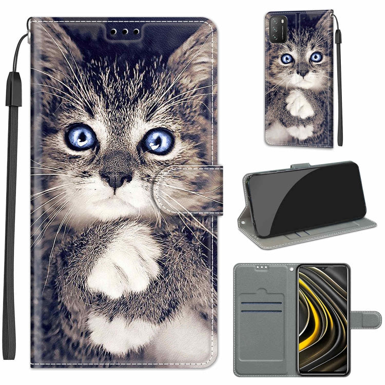 Voltage Coloured Drawing Magnetic Clasp Horizontal Flip PU Leather Case with Holder & Card Slots, For Xiaomi Poco M3