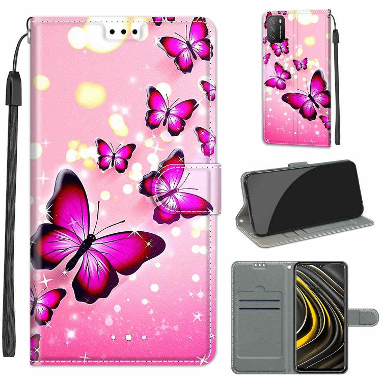 Voltage Coloured Drawing Magnetic Clasp Horizontal Flip PU Leather Case with Holder & Card Slots, For Xiaomi Poco M3