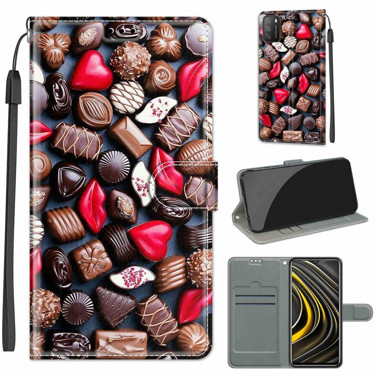 Voltage Coloured Drawing Magnetic Clasp Horizontal Flip PU Leather Case with Holder & Card Slots, For Xiaomi Poco M3