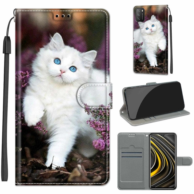 Voltage Coloured Drawing Magnetic Clasp Horizontal Flip PU Leather Case with Holder & Card Slots, For Xiaomi Poco M3