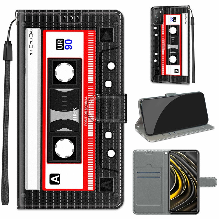 Voltage Coloured Drawing Magnetic Clasp Horizontal Flip PU Leather Case with Holder & Card Slots, For Xiaomi Poco M3