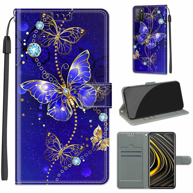 Voltage Coloured Drawing Magnetic Clasp Horizontal Flip PU Leather Case with Holder & Card Slots, For Xiaomi Poco M3