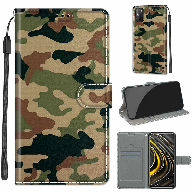Voltage Coloured Drawing Magnetic Clasp Horizontal Flip PU Leather Case with Holder & Card Slots, For Xiaomi Poco M3