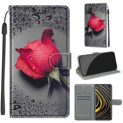 Voltage Coloured Drawing Magnetic Clasp Horizontal Flip PU Leather Case with Holder & Card Slots, For Xiaomi Poco M3