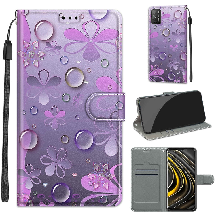 Voltage Coloured Drawing Magnetic Clasp Horizontal Flip PU Leather Case with Holder & Card Slots, For Xiaomi Poco M3