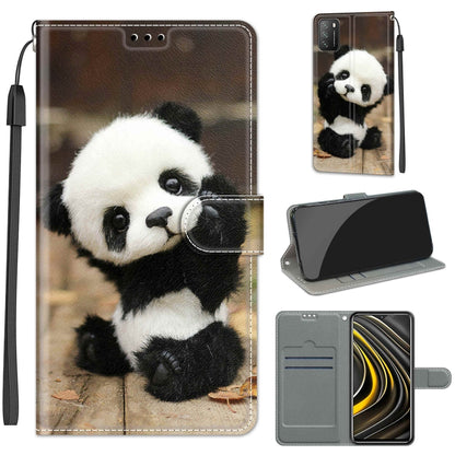 Voltage Coloured Drawing Magnetic Clasp Horizontal Flip PU Leather Case with Holder & Card Slots, For Xiaomi Poco M3