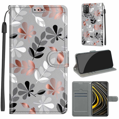 Voltage Coloured Drawing Magnetic Clasp Horizontal Flip PU Leather Case with Holder & Card Slots, For Xiaomi Poco M3