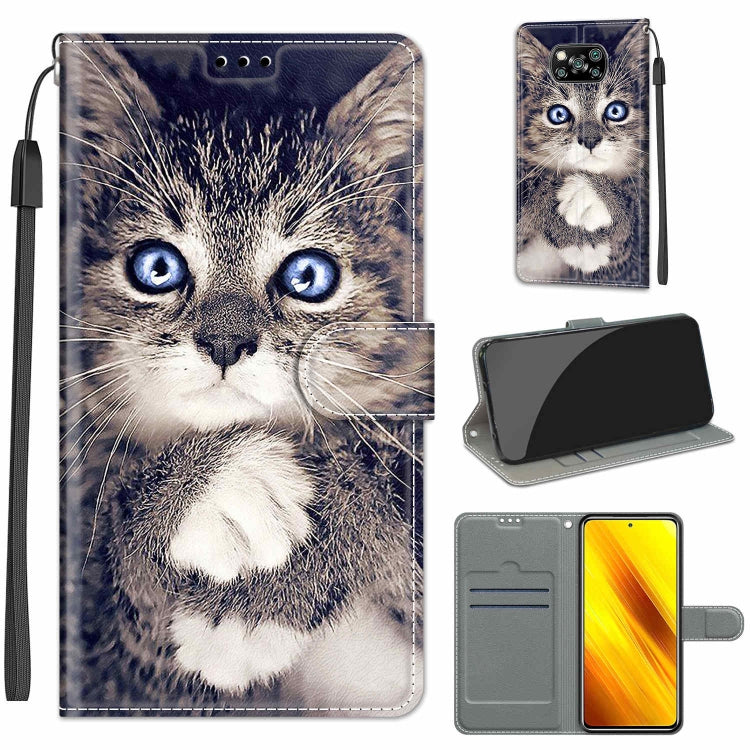 Voltage Coloured Drawing Magnetic Clasp Horizontal Flip PU Leather Case with Holder & Card Slots, For Xiaomi Poco X3 NFC