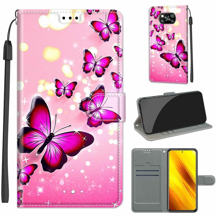 Voltage Coloured Drawing Magnetic Clasp Horizontal Flip PU Leather Case with Holder & Card Slots, For Xiaomi Poco X3 NFC