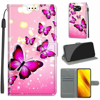 Voltage Coloured Drawing Magnetic Clasp Horizontal Flip PU Leather Case with Holder & Card Slots, For Xiaomi Poco X3 NFC