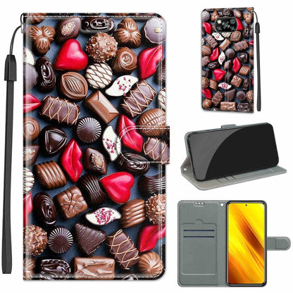 Voltage Coloured Drawing Magnetic Clasp Horizontal Flip PU Leather Case with Holder & Card Slots, For Xiaomi Poco X3 NFC